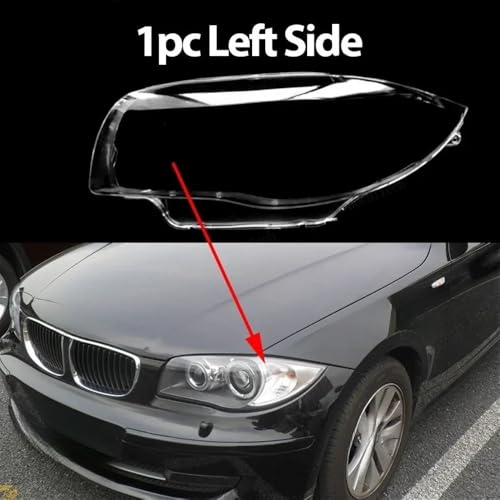 Couvercle phare en verre pour BMW Série 1 E81 E82 E87 E88 2005-2011