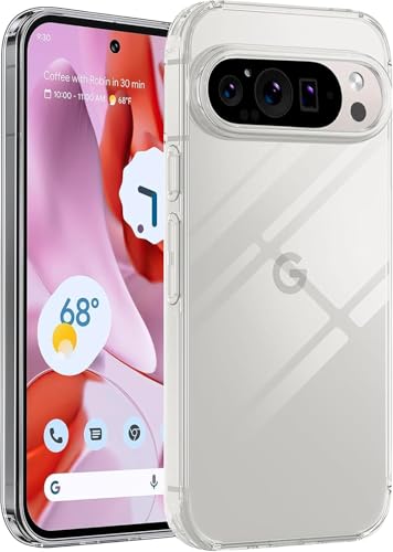 Image of REALCASE Silicone Google Pixel 9 5G Back Cover Case, Scratch Resistant Protective Crystal Clear Transparent Shock Proof Bumper Back Cover Case for Google Pixel 9 5G