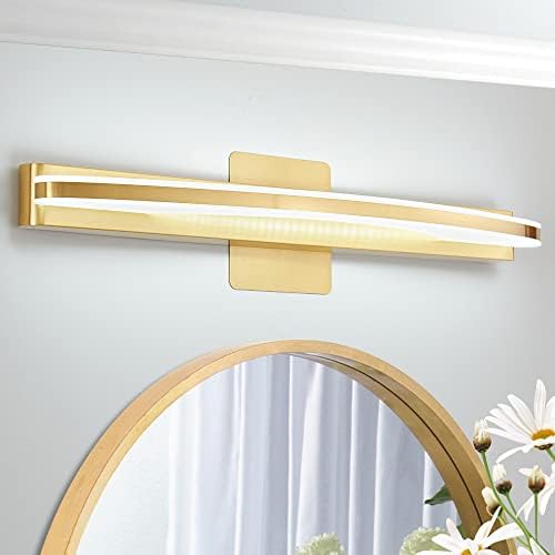 KAISITE Modern Bathroom Vanity Light 39 Inch Dimmable Gold Bathroom Light Fixtures For Bathroom Wall Sconce With 3500K Warm Light Bedroom
