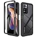 Produktbild ESTH® Hülle für Xiaomi Redmi Note 11 Pro Plus 5G 360 Grad Vollschutz Handyhülle Stoßfest Kratzfeste Staubdicht Klar Case Outdoor Panzerhülle mit Displayschutz und PC Bumper, Schwarz