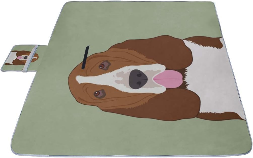 レジャーシート バセットハウンド ピクニック 折りたたみ 撥水 アウトドア クッション マット コンパクト 花見 運動会 キャンプ