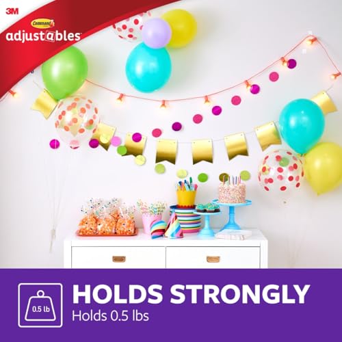 Command Adjustables Repositionable Light Clips, 16 Hooks, 36 Strips, Easy to Use & Reposition, Damage-Free Decoration Clips, Each Clip Can Hold Up to 0.5 lbs. - image 4