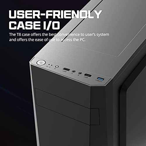 Zalman T8 Mid-Tower ATX PC Case – Spectrum RGB Lighting Strip with Control Button, 5.25” ODD Support, USB 3.0, Preinstalled 120mm Rear Fan - Thumbnail 7