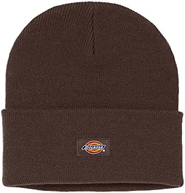 Dickies Men's Standard Acrylic Cuffed Beanie Hat, Chocolate Brown, One Size