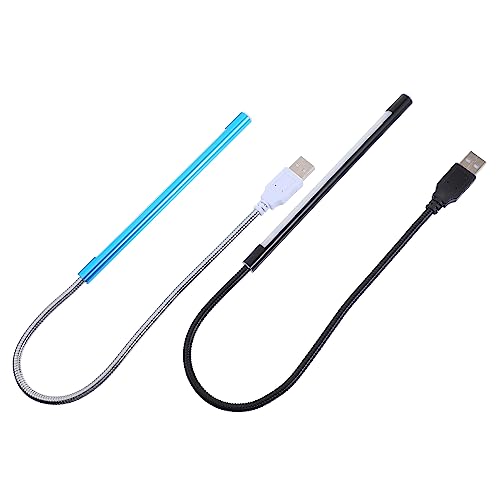 Holibanna 2 Piezas LED USB Táctil Regulable Lectura Flexo de Escritorio con Flexible Ordenador Hogar y Oficina