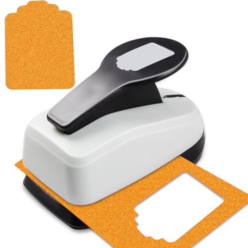 5,1 cm Tag-Stanzer, Papierstanzer, Tag-Stanzer für Papierbastelarbeiten, Lochstanzer für Etiketten, Geschenkanhänger, Bastelstanzer für Papierhandwerk, Tagschneider, Tag-Maker