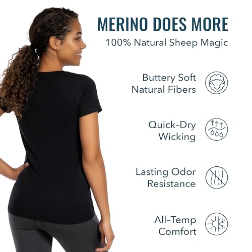 Woolly 95% Merino Wool Women's Crew Neck T-Shirt for Travel & Everyday - M by Woolly Clothing Co - Used condition - Image 2