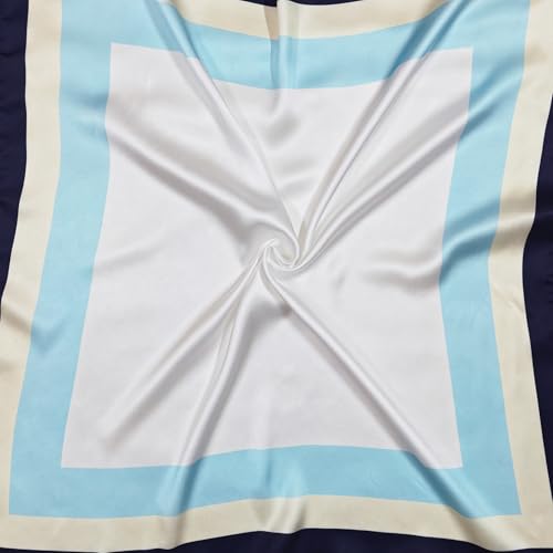 Image of Satin Silk Small Square Scarf for Women, Printed Soft and Comfy Neck Head Tie Scarf Bandana