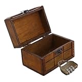 Artisanat exquis: fabriqué à partir de bois, poli à la main pour une finition lisse, durabilité et élégance, boîte décorative antique, boîte en bois vintage