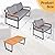 VINGLI 4 -Piece Outdoor Patio Furniture Set with Coffee Table, Patio Conversation Set with Thick Cushions, Patio Sectional Furniture Set for Porch, Balcony