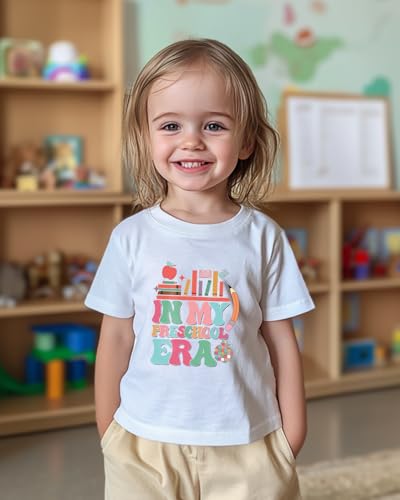 First Day of Preschool Shirt Pre K Shirts for Girls Boys Toddler Kids 1st Day of Prek Gift Cotton Tee 2T 3T 4T3