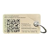 Pfotenperso Hundeausweis mit NFC-Chip - Hundemarke personalisiert mit Name - Namensschild für Halsband - Adressanhänger Hunde & Katzen - Tier Personalausweis mit Foto und QR
