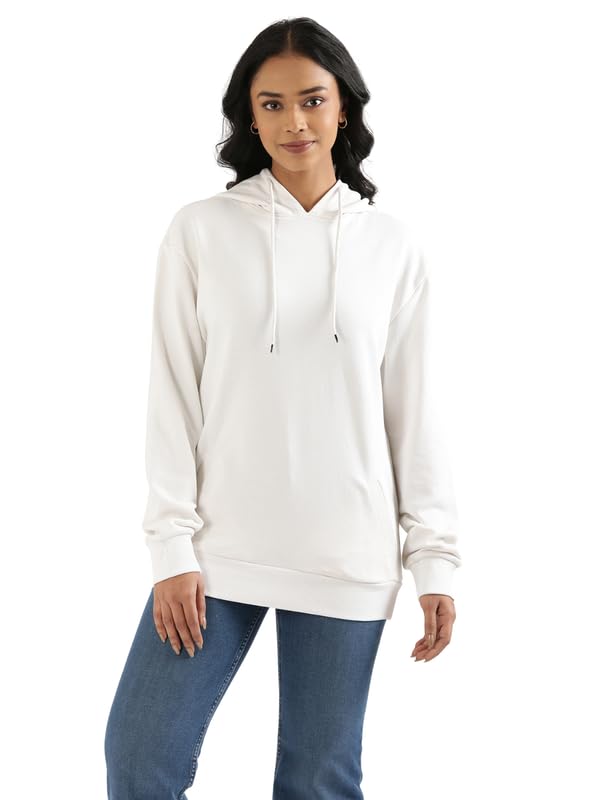 Image of SAADAA Unisex Pullover Fleece Hoodie for Men & Women | 100% Cotton Top Surface | Fleece Inner | Casual Fit | 2 Pockets | Winter Wear