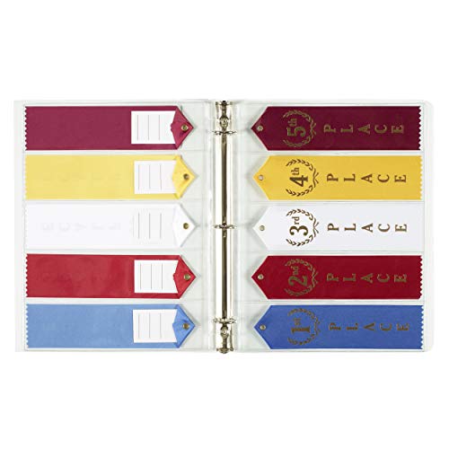 Mercurydean Track and Field Gift Award Ribbon Holder Binder Organizer Display Storage Track Present Ribbons Holder 15 Pages Sheets and More - Thumbnail 2