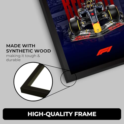 Image of Funk You Store Redbull F1 Poster | Framed Max Verstappen F1 Car A4 Sized (31 x 23 cm) | Max Verstappen Poster | Redbull Car Posters for Wall, Gift for Boys, Formula 1 Frames | Formula 1 Frame (F 017)
