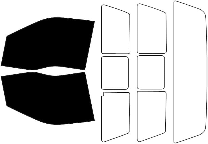 Rvinyl Window Tint Kit Compatible with Ford F-250 2017-2023 2 Door Regular Cab - Black 5% - Single Ply No Bubble Film - Do it Yourself Vehicle Front Precut Kit