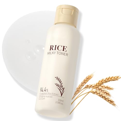 Rice Milky Toner mit Niacinamid & Hamameliswasser - Beruhigendes Serum Gesicht - Rice Toner für Feuâ€¦ – Miniatur