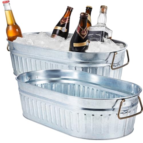 Lallisa Galvanized Beverage Tubs (2 Pack)