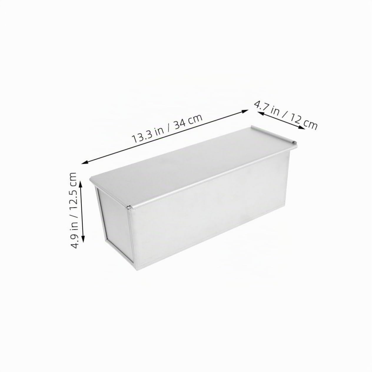 Molde Para Pan Tostado Con Tapa Deslizante De Aluminio 13.4 Pulgadas Para Hornear En Casa Reuniones Y Fiestas