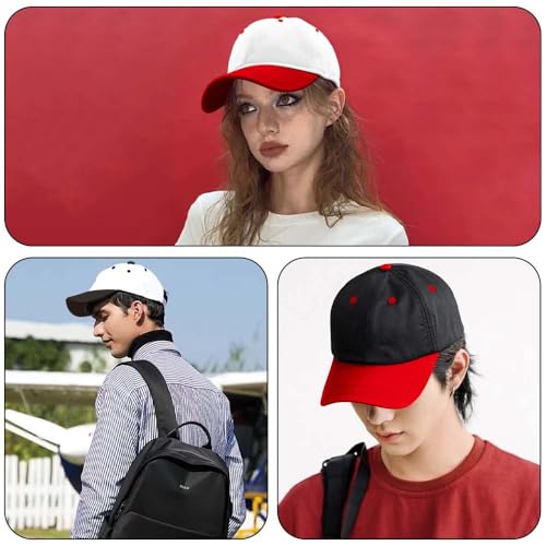 Image of ZH Plain Adjustable Baseball Cap - Lot of 12 Unisex Blank Design Caps