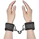 Obaie Weiche Manschetten - Handschellen aus Polyester und Metall - BDSMS Toys für Anfänger - Handschellen Sex Bett - Handfesseln Erotische für Paare - BDSM Handschellen für Bondage - Schwarz