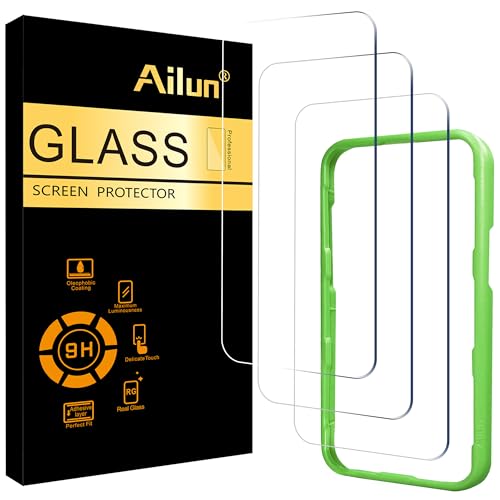 Ailun 3 Pack Screen Protector for iPhone 17 / iPhone 16 Pro [6.3 inch] with Installation Frame, Tempered Glass, Sensor Protection, Dynamic Island Compatible, Case Friendly - Best Tempered glass screen protector
