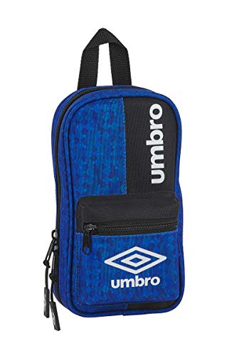 Safta: Plumier Mochila con 4 Estuches y Útiles de Umbro  Azul  120x50x230mm