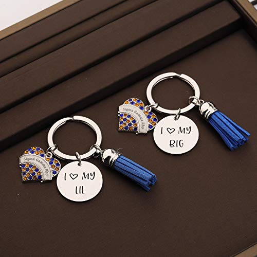 CENWA I Love My Big/Lil Keychain Set Sorority Gift For Soror Sisters4