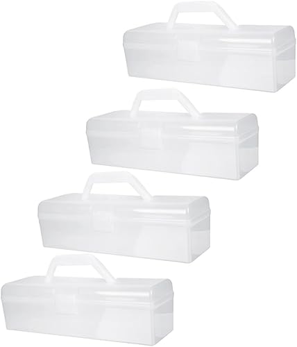 Miniatura 1 de VILLCASE 4 cajas de almacenamiento portátil, contenedor de almacenamiento de fideos, contenedor de almacenamiento Utencil con tapas, recipiente de