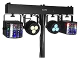eurolite led bar-12 qcl rgbw Kompatibel zu QuickDMX, Adressierung und Einstellungen über Steuereinheit mit 4-stelliger LED-Anzeige, besonders geräuscharmer Betrieb durch Konvektionskühlung, Abstrahlwinkel: 18°, Abstrahlwinkel (1/2 Peak): 18° Wash-Effekt, 90° Mehrfarbig Strahlen-Effekt