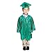 Happy Graduates Medium Kelly Green Shiny Child Graduation Cap, Gown, Tassel and 2026 Charm Set, Kindergarten Graduation Cap And Gown Set, For Kids And Preschool