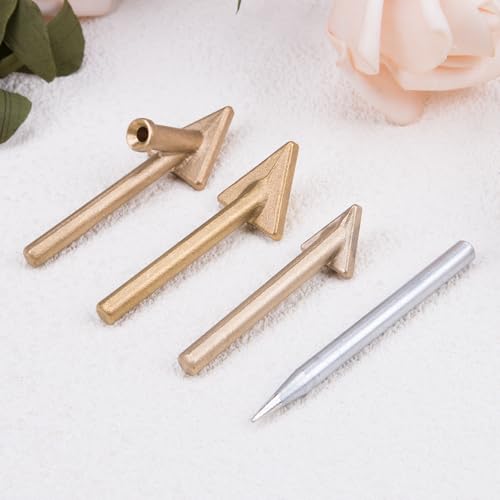 Image of 4Pcs Professional Plastic Welder Replacement Tips Copper Head Soldering Iron Tips for Leather Shoe Repairs Welder Accessories for Smooth Car Bumper Repair