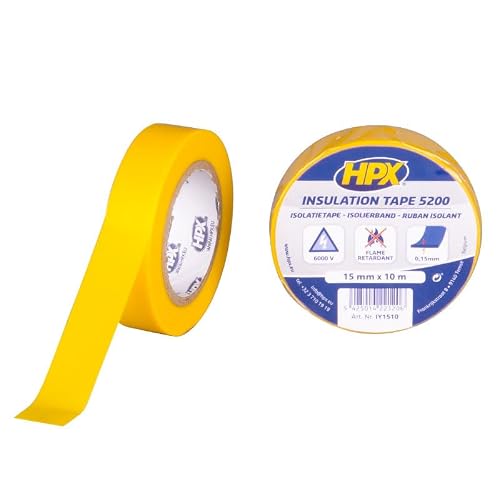 Hpx Yellow 5200 Pvc Insulating Tape 15 Mm X 10 M