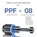 20Pcs PPF-4 Pneumatic Push-in Tube Caps 4mm OD - Quick Insert Air Hose Plugs, Plastic PPF Series Plug Fittings for 4mm Tubes, Leak-Proof Straight Connector Caps
