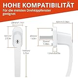 GETLITOOL Fenstergriffe Abschließbar, 2 Stück Fensterschloss Aluminium mit Schlüsseln, Sicherheitsfenstergriff in Stiftlänge 35mm, Kindersicherung Fenstersicherung für Fenstertür Heimsicherheit-Weiß - 7