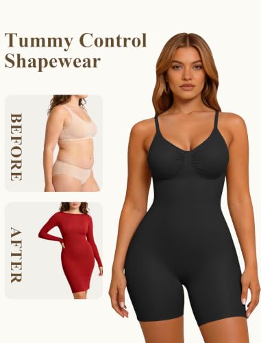 JEKAOYI Women's Shapewear Bodysuit Mid Thigh Tummy Control Body Shaper - image 2