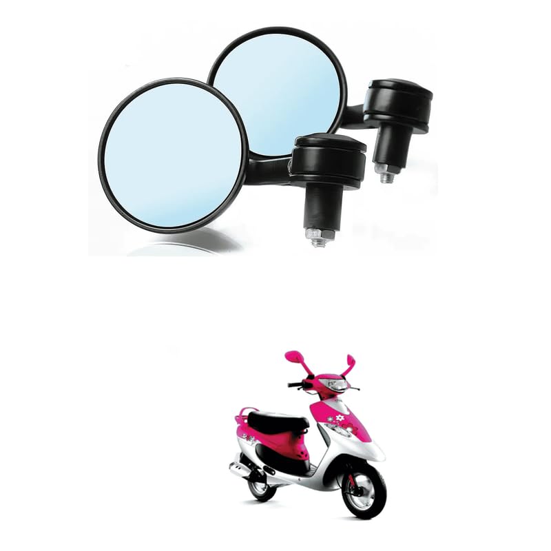 Lovmoto 7/8" Black Bike Mirror Handlebar Rearview Mirror, 360-Degree Wide Angle Adjustable Motorcycle Handlebar End Bike Rear View Mirror for Adult Bikes Mountain Comfortable With Scoo-ty pep Pl-us