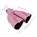 OtpOutopa Dual Exhaust Tip 2.5 inch Inlet, Universal Car Exhaust Pipe Modification Tail Throat Tail Pipe Stainless Steel Muffler Tip, Adjustable Heart Shaped Car Decoration (Straight,Pink)