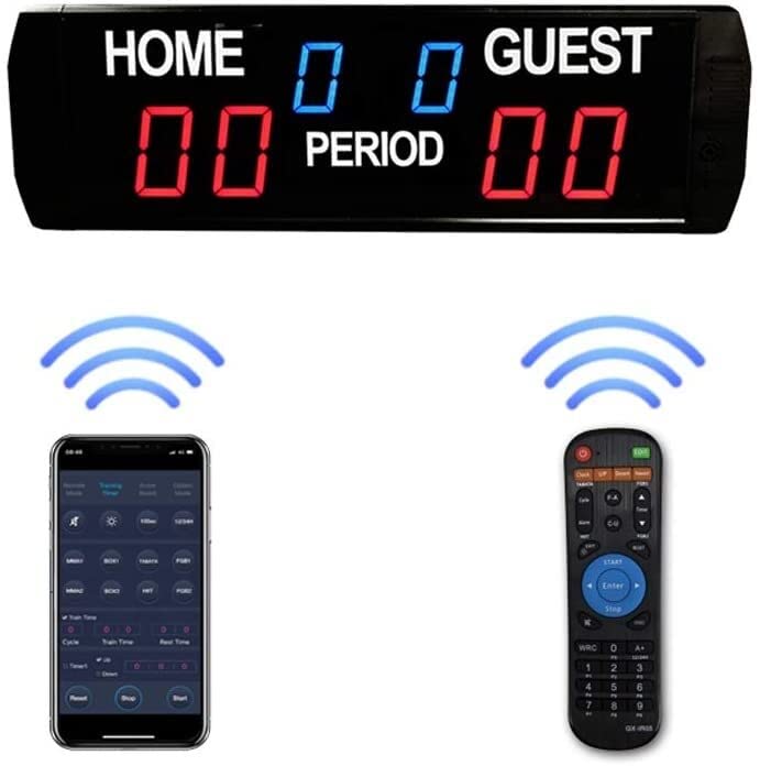 Marcador digital LED portátil para baloncesto y fútbol miniatura 4