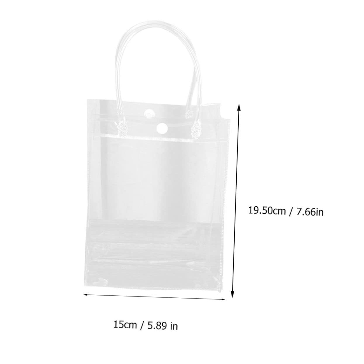 Beaupretty Portable Creative Container for Women 10pcs Plastic Bags Handles Handbag Packaging for Clothing Store Wedding