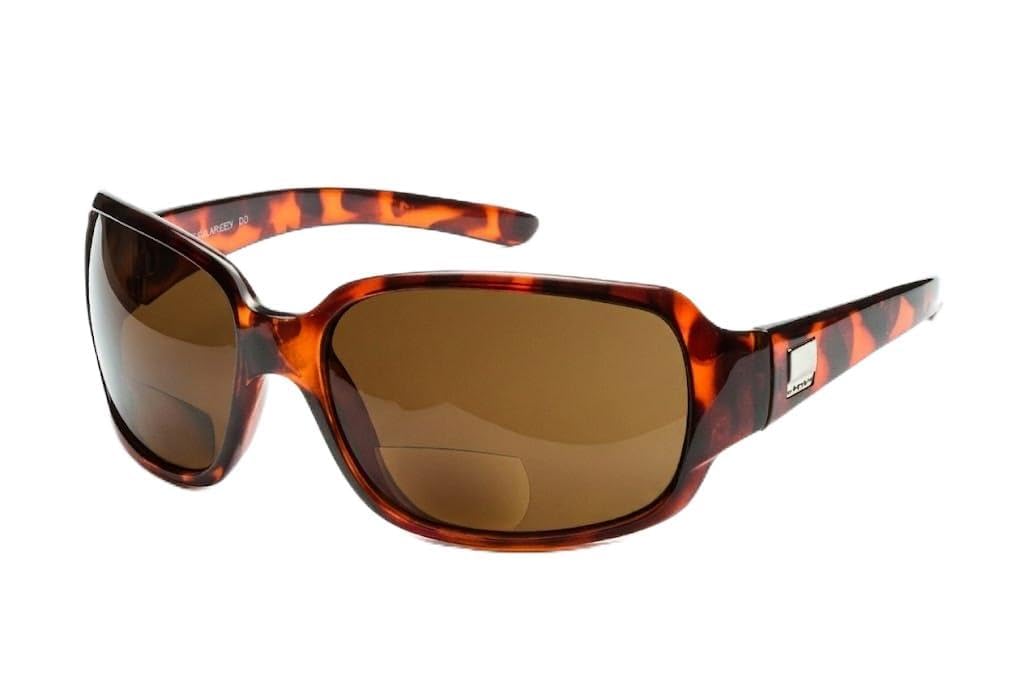 Urbanium Eyewear stylische Sonnenbrille mit Sehstärke Modell Monaco mit polarisierten Gläsern in havanna-braun in verschiedenen Stärken