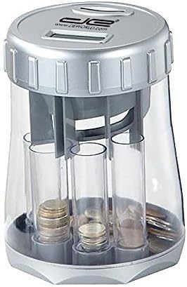 Digital Energy Automatic Electronic Coin Sorter with clear tubes and coins inside