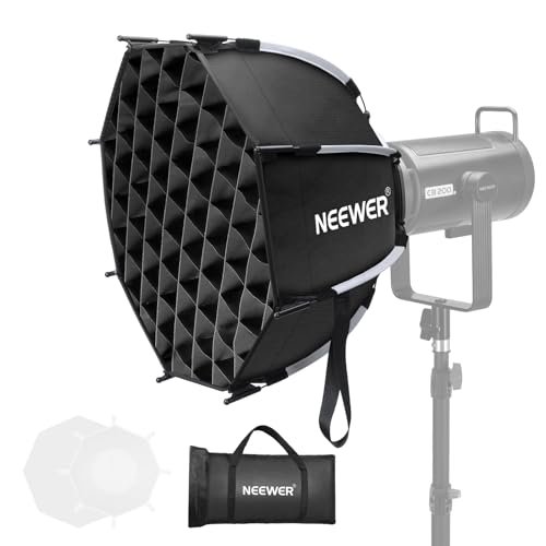 Image of NEEWER Octagonal Softbox Kit, 17.7 inch Parabolic Soft Box with Light Diffusers for Studio Photography Video Recording Streaming Lighting Compatible with Aputure 120d Compatible with Godox SL60w, NS45P