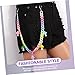 VANZACK Colorful Mushroom Pants Chain Candy Color Resin Belt for Women Punk Pocket Chain for Jeans and Trousers Stylish Accessory for Girls Unique Fashion Statement