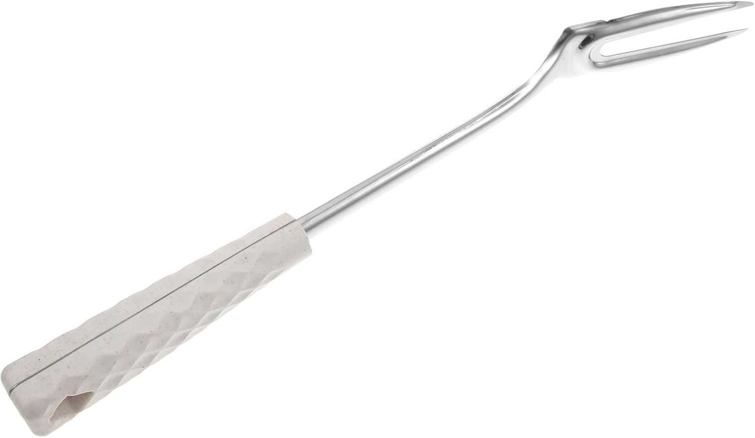 Stainless Steel Meat Fork with Brushed Handle for Piercing Potatoes
