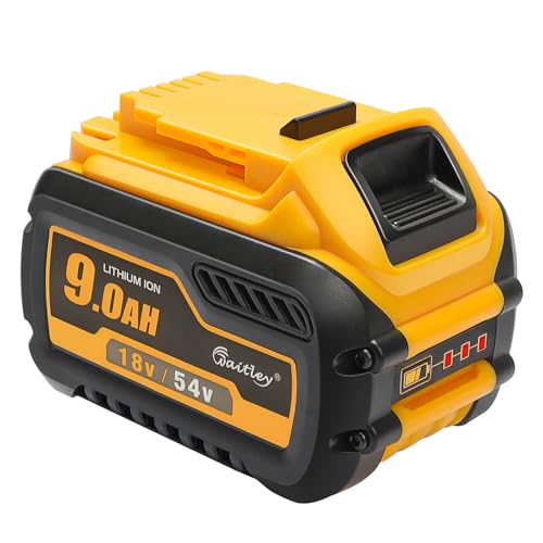 QUPERR 18V/54V 9.0Ah Replacement for Dewalt Battery Lithium-ion Large Capacity – Compatible with Dewalt Power Tools DCB609 DCB606 DCB547 DCB548