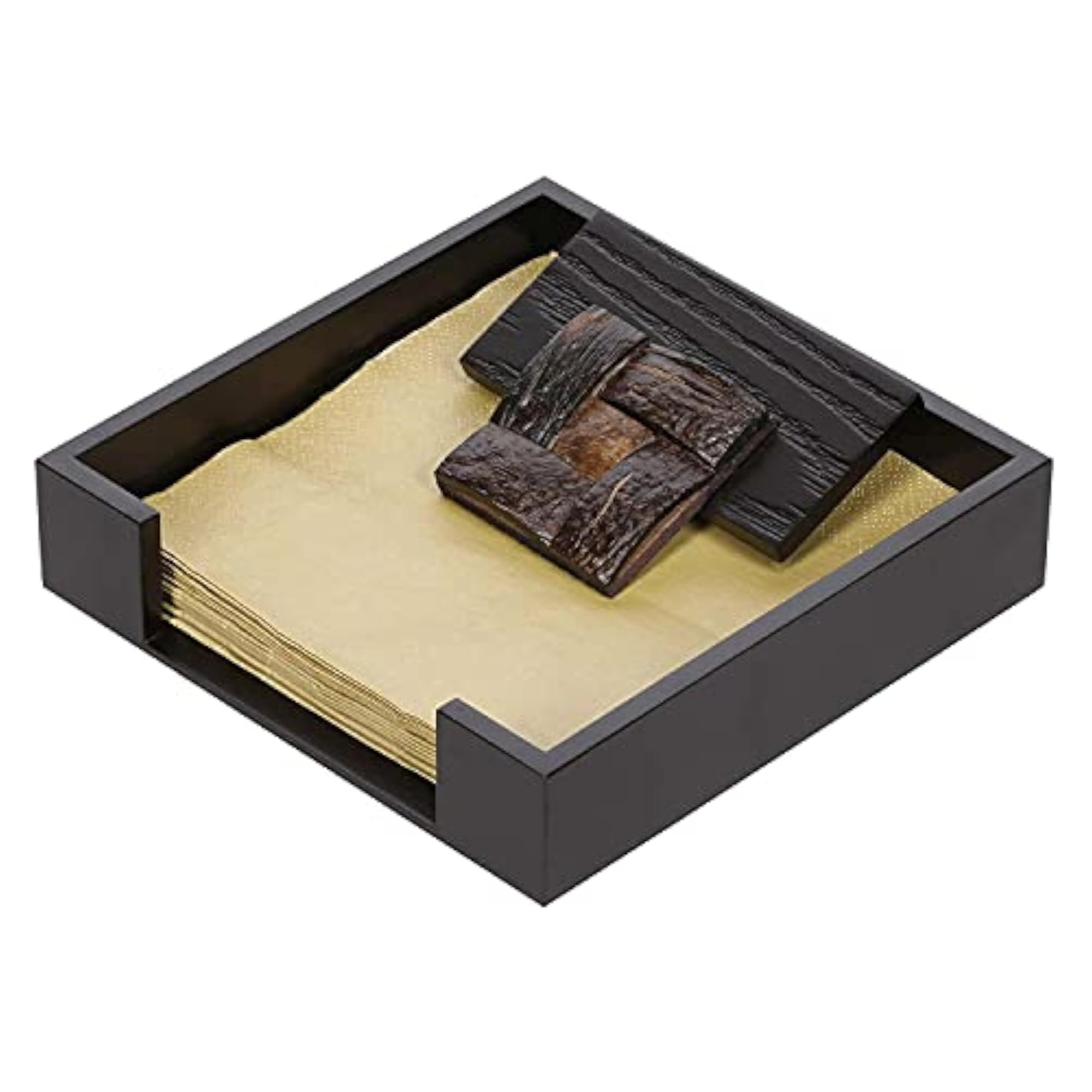 Wooden MDF Flat Napkin Holder for Dining Table