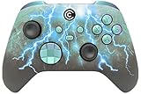Custom Controllerzz Designer Series Custom Wireless Controller for Xbox Series X/S, Xbox One, & PC - Multiple Designs Available (Green Skies W/Green & Purple Chameleon Inserts)