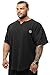Men's Oversize T-Shirt, Bodybuilding, Lifting Cardio Rag Top Thick Fabric Textured Active T-Shirt (3347, XL)