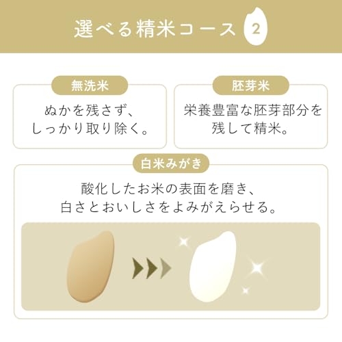 アイリスオーヤマ(IRIS OHYAMA) 精米機 家庭用 5合 連続精米 スピード精米 RCI-C5-C アイボリー の商品画像 7